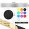 LAOJU Magnetic Bulletin Strips 5PCS Self Adhesive Frameless Stainless Iron Bulletin Board Bar with 10 Magnetic Buttons for Memo Photo Notes Office School Home