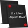 Fainne 2 Pcs Magnetic Bulletin Board with Easel Stand Mini Magnet Metal Tabletop Memo Display Board for Back to School Menu Table Office Supplies Black11 x 85 Inches