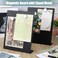Fainne 2 Pcs Magnetic Bulletin Board with Easel Stand Mini Magnet Metal Tabletop Memo Display Board for Back to School Menu Table Office Supplies Black11 x 85 Inches