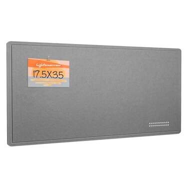 Lightomorrow Bulletin Board 35 x 17 12 inches Felt Board Decorative Pin Board Cork Board Alternative for Wall Foldable SelfAdhesive Vision Board Prayer Board with 20 Pushpins Gray
