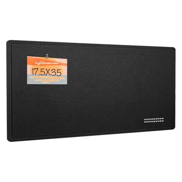 Lightomorrow Bulletin Board 35 x 17 12 inches Felt Board Decorative Pin Board Cork Board Alternative for Wall Foldable SelfAdhesive Vision Board Prayer Board with 20 Pushpins Black
