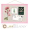 TORASO Small Linen Bulletin Board102x142 Pink Wood Frame Bulletin BoardsBeige Linen Pin Board for Home Kitchen Office DecorativePK2636