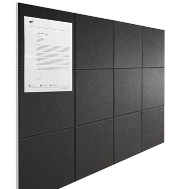 Sanakma Large Cork Boards for Walls 48 x 3612 Pack Bulletin Boards Alternative Cork Board for OfficeBlack Felt Wall Tiles Contains Removable Security Stickers and PushPins