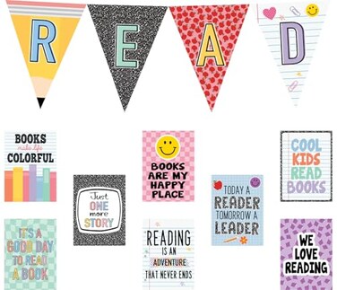 Teacher Created Resources Cool for School Read Pennants Bulletin Board TCR9302