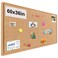 Bcabo Large Bulletin Board Foldable 60x36 Inches Cork Board Alternative Large Felt Board Decorative Pin Board for Wall Foldable Photo Board SelfAdhesive Vision Board with 36 Pushpins Brown