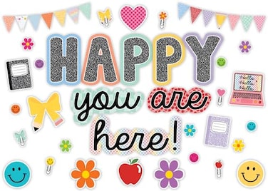 Teacher Created Resources Cool for School Happy Youre Here Bulletin Board TCR9303