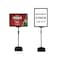 BUTUNITA Sign Holder Stand 85x11 Inch Adjustable Tabletop Sign Holder Floor Stand for Supermarket VerticalHorizontal View Displayed Black2Pcs