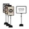 BUTUNITA Sign Holder Stand 85x11 Inch for Floor Table Adjustable Tabletop Sign Holder Floor Poster Stand Vertical Horizontal View Black4Pcs