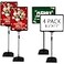 ONCEMORE Sign Holder Sign Stand with Adjustable Height Snap Open Reusable Sign Holder 85x11 Inch Vertical and Horizontal View Sign Holder Stand Black 4 Pack