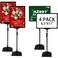 ONCEMORE Sign Holder Sign Stand with Adjustable Height Snap Open Reusable Sign Holder 85x11 Inch Vertical and Horizontal View Sign Holder Stand Black 4 Pack
