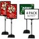 ONCEMORE Sign Holder Sign Stand with Adjustable Height Snap Open Reusable Sign Holder 85x11 Inch Vertical and Horizontal View Sign Holder Stand Black 4 Pack