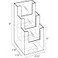 Dazzling Displays 3Tier 4 x 9 TriFold Brochure Holder