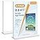 MaxGear Acrylic Sign Holder 85x11 Inches 2 Pack Double Sided Clear Display Stand Table Top Paper Holder Vertical Menu Flyer Stand Plastic Frame for Stores Restaurants Hotels Office
