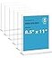 newnewshow Acrylic Sign Holder 85x11 Inch 6 Pack Vertical T Shape DoubleSided Desktop Display Holder