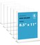 newnewshow Acrylic Sign Holder 85x11 Inch 6 Pack Vertical T Shape DoubleSided Desktop Display Holder