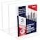 Dasher Products Acrylic Sign Holder 85 x 11 TShape Tabletop Display Stand DoubleSided Bottom Load Portrait Frame Menu and Ad Holder for Restaurants Promotions Photos or Classrooms Durable Design 3 Pac