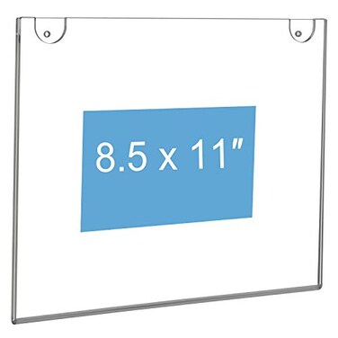 NIUBEE 20Packs Acrylic Wall Mount Sign Holder 85 x 11 Clear Ad Frames for Papers