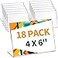 Yalikop 18 Pieces Acrylic Sign Holder 4 x 6 Inch Plastic Picture Frame Clear Photo Sign Back Brochure Display Standing Frame for Wedding Office Desktop Restaurant