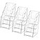 MaxGear Acrylic Brochure Holder 4 Inch Wide 4 Tier Clear Literature Display Stand Premium Plastic Pamphlet Holder Multi Pocket Wall Mount or Countertop Organizer for Office or Home 3 Pack