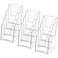 MaxGear Acrylic Brochure Holder 4 Inch Wide 4 Tier Clear Literature Display Stand Premium Plastic Pamphlet Holder Multi Pocket Wall Mount or Countertop Organizer for Office or Home 3 Pack