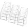 MaxGear Acrylic Brochure Holder 4 Inch Wide 4 Tier Clear Literature Display Stand Premium Plastic Pamphlet Holder Multi Pocket Wall Mount or Countertop Organizer for Office or Home 3 Pack