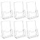 HIIMIEI Brochure Holder 85 x 55 inches Acrylic Flyer Holder with 6 Pack Plastic Stands for Displaying Magazines Pamphlets Literature Brochures Booklets Menu