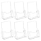 HIIMIEI Brochure Holder 85 x 55 inches Acrylic Flyer Holder with 6 Pack Plastic Stands for Displaying Magazines Pamphlets Literature Brochures Booklets Menu
