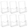 HIIMIEI Brochure Holder 85 x 55 inches Acrylic Flyer Holder with 6 Pack Plastic Stands for Displaying Magazines Pamphlets Literature Brochures Booklets Menu