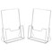 HIIMIEI Brochure Holder 85 x 55 inches Acrylic Flyer Holder with 2 Pack Plastic Stands for Displaying Magazines Pamphlets Literature Brochures Booklets Menu