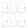 HIIMIEI Brochure Holder 4 x 6 inches Acrylic Flyer Holder with 6 Pack Plastic Stands for Displaying Flyer Magazines Pamphlets Literature Brochures Booklets Menu