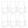 HIIMIEI Brochure Holder 4 x 6 inches Acrylic Flyer Holder with 6 Pack Plastic Stands for Displaying Flyer Magazines Pamphlets Literature Brochures Booklets Menu