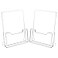HIIMIEI Brochure Holder 85 x 11 inches Acrylic Flyer Holder with 2 Pack Plastic Stands for Displaying Magazines Pamphlets Literature Brochures Booklets Menu