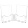 HIIMIEI Brochure Holder 85 x 11 inches Acrylic Flyer Holder with 2 Pack Plastic Stands for Displaying Magazines Pamphlets Literature Brochures Booklets Menu