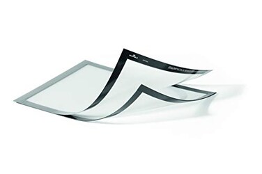 Durable Duraframe Plus Document Magnetic Sign Holder in LetterSize 85 x 11 Inches Silver Frame Pack of 2