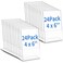 Yalikop 24 Pack Acrylic Sign Holder Slant Back Plastic Paper Display Stand Clear Table Top Sign Holders for Office Home Store Restaurant4 x 6 Inch