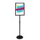 YDisplay Sign Holder Stand with Base 85x11inches Pedestal Floor Standing Sign Display Holder Height Adjustable Both Landscape Or Portrait DisplayedBlack