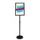YDisplay Sign Holder Stand with Base 85x11inches Pedestal Floor Standing Sign Display Holder Height Adjustable Both Landscape Or Portrait DisplayedBlack