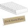 NIUBEE 12 Pack Acrylic 2x8 Name Plates for DesksHorizontal Slant Back 2x8 Sign Holder for Table DisplayPlastic Name License Plate Holder for Office Classroom Teacher Kids Woman ManBlank