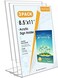 MaxGear Acrylic Sign Holder Clear Sign Holders Plastic Display Stand 85 x 11 Inches Slant Back Countertop Display Picture Frames for Menus Flyer Use In Office Store 3 Pack