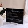 UNIQOOO 4 Clear Acrylic Stand 6 Pack 3mm Slot Wedding Sign Holders Perfect for Wedding Table Number Exhibition Office Restaurant Business