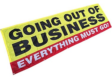 4Less 3x10 Ft Going Out of Business Banner Sign Store Closing Vinyl Alt Polyster Fabric yb
