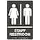 ComplianceSignscom Staff Restroom With Braille Staff Restroom ADACompliant Braille Sign 9x6 in Charcoal Gray Acrylic for Restrooms