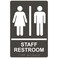 ComplianceSignscom Staff Restroom With Braille Staff Restroom ADACompliant Braille Sign 9x6 in Charcoal Gray Acrylic for Restrooms