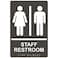 ComplianceSignscom Staff Restroom With Braille Staff Restroom ADACompliant Braille Sign 9x6 in Charcoal Gray Acrylic for Restrooms