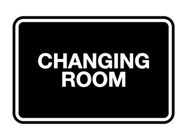 Signs ByLITA Classic Framed Changing Room Sign Black Medium