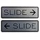 All Quality Classic Slide Door Sign Silver Large 1 Pack
