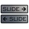 All Quality Classic Slide Door Sign Silver Large 1 Pack
