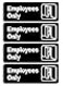 Faittoo Employee Only Informative Acrylic Plastic Sign with Symbols 4 Pack 9 X 3 Inch Self Adhesive Use for OfficeBusiness Easy to Apply White Big Letters on Black Plate