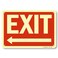 SmartSign Exit Sign with Left Arrow 7 x 10 GlowintheDark Aluminum Made in USA