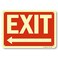 SmartSign Exit Sign with Left Arrow 7 x 10 GlowintheDark Aluminum Made in USA